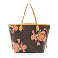 Louis Vuitton Limited Edition Monogram Canvas Roses Neverfull MM Tote