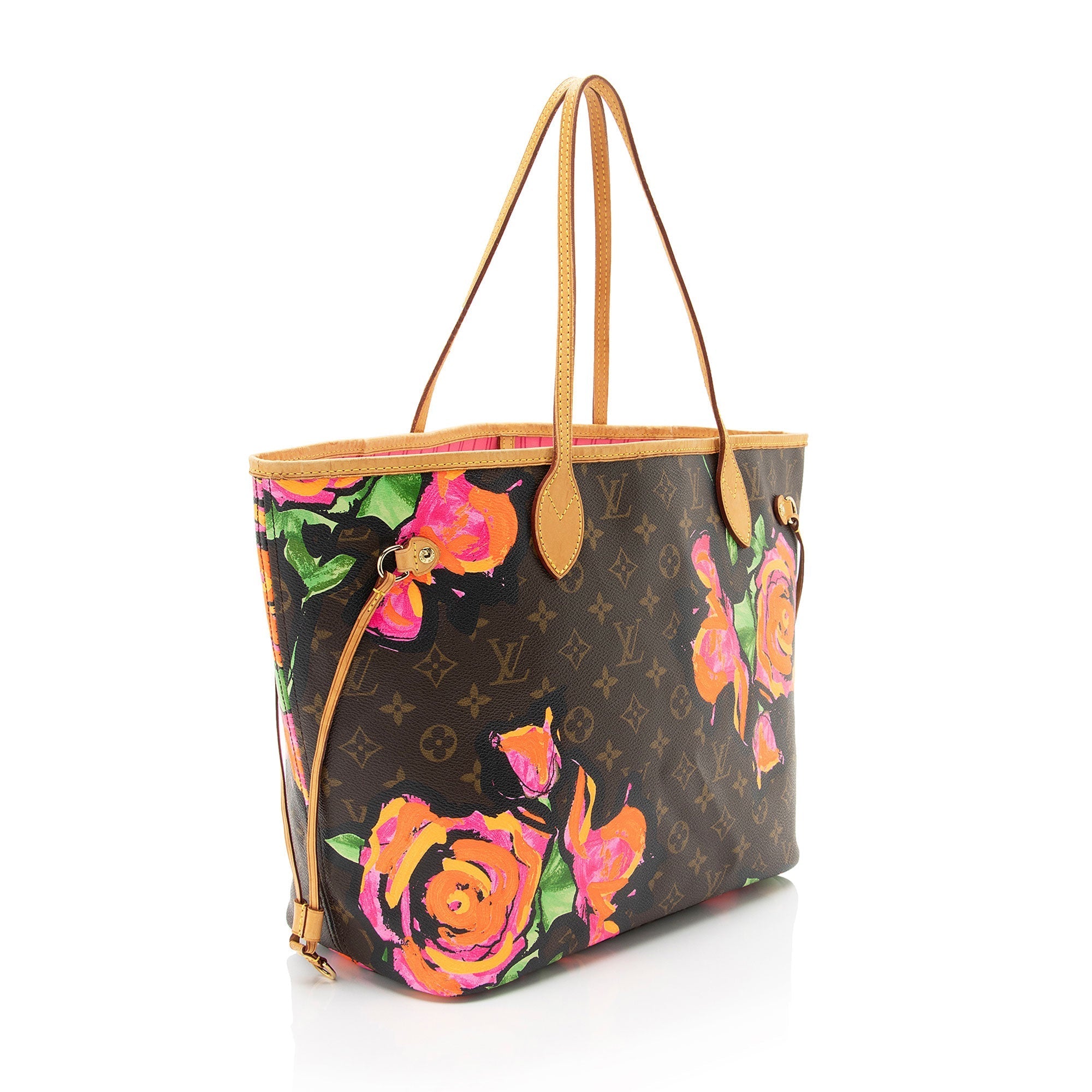 Louis Vuitton Limited Edition Monogram Canvas Roses Neverfull MM Tote