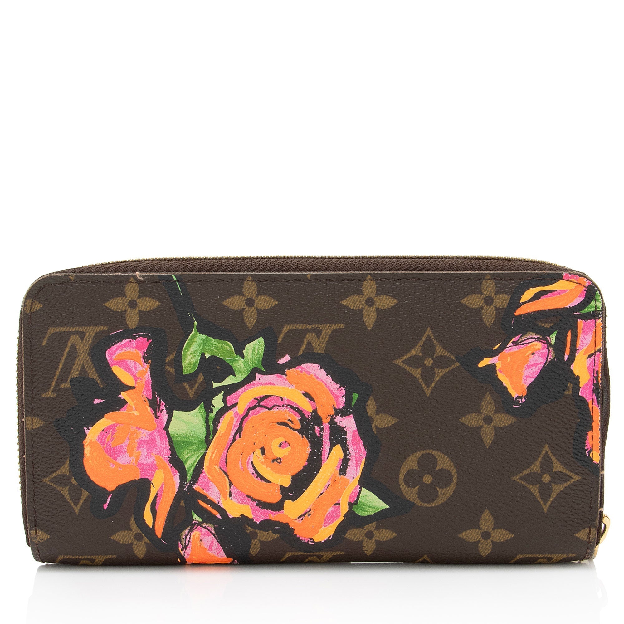 Louis Vuitton Limited Edition Monogram Canvas Roses Zippy Wallet (SHF-JmfQTk)