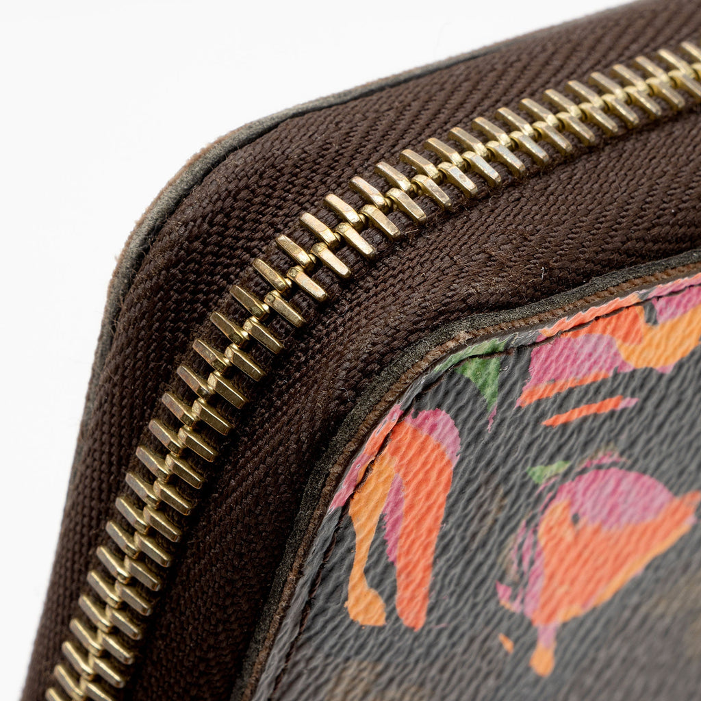 Louis Vuitton Limited Edition Monogram Canvas Roses Zippy Wallet (SHF-JmfQTk)