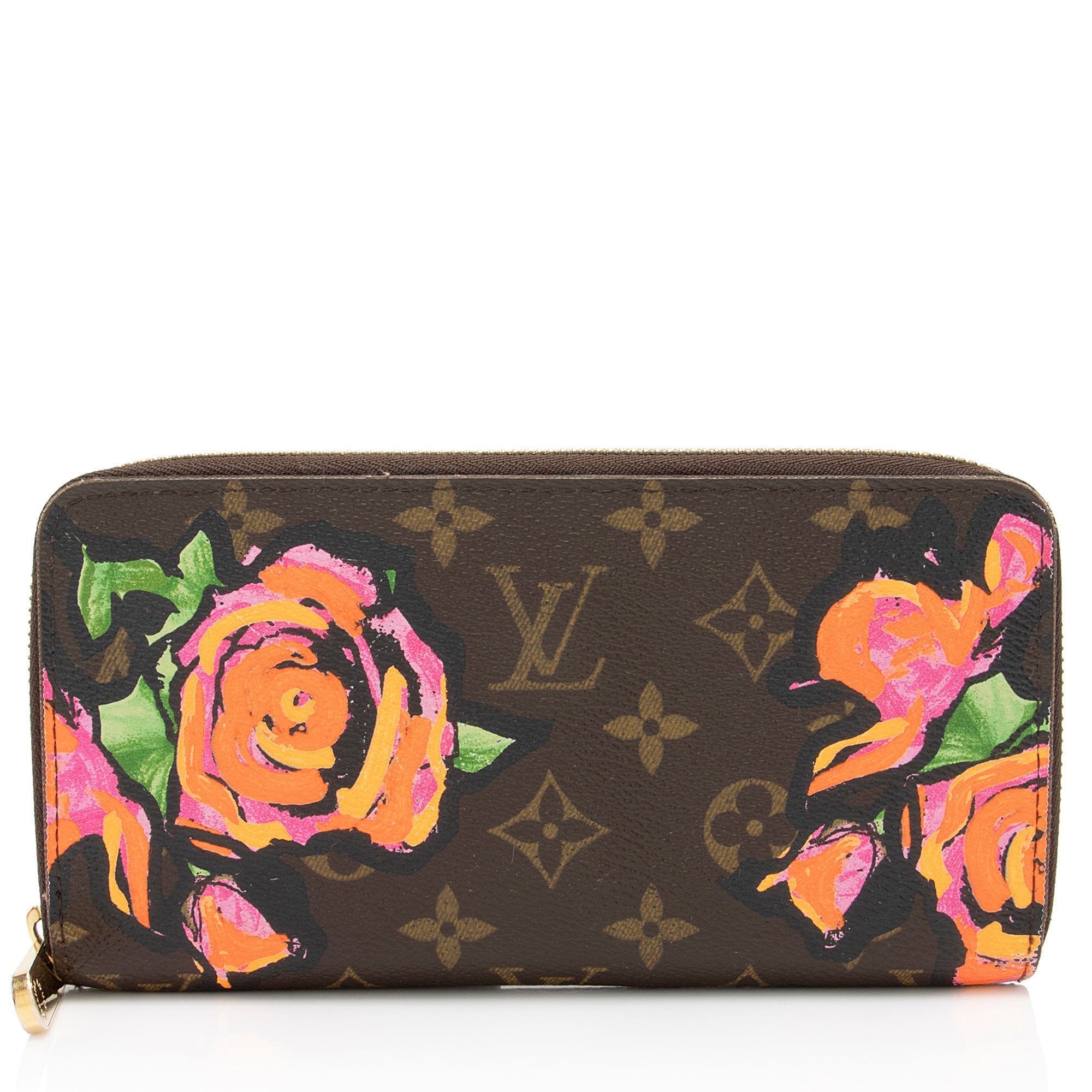 Louis Vuitton Limited Edition Monogram Canvas Roses Zippy Wallet (SHF-JmfQTk)