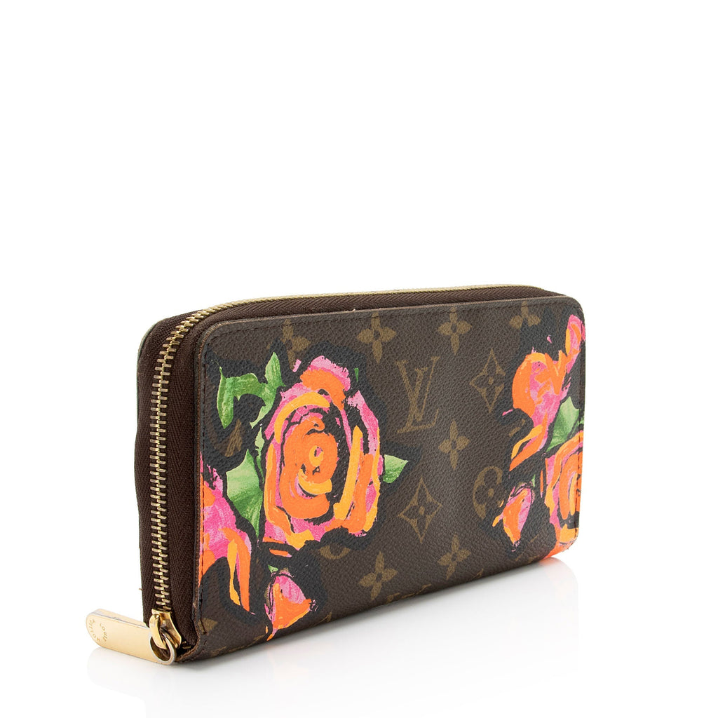 Louis Vuitton Limited Edition Monogram Canvas Roses Zippy Wallet (SHF-JmfQTk)
