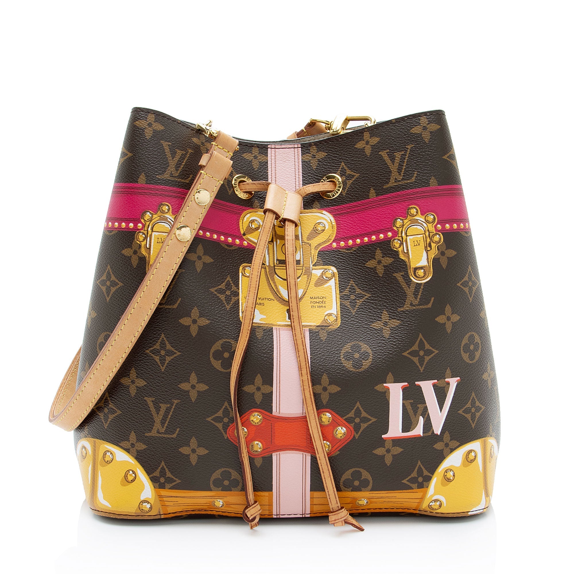 Louis Vuitton Limited Edition Monogram Canvas Summer Trunk Neonoe MM Shoulder Bag