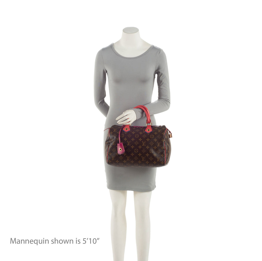 Louis Vuitton Limited Edition Monogram Canvas Totem Speedy 30 Satchel (SHF-emv1sU)