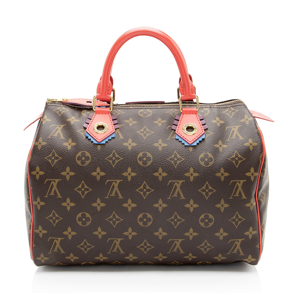 Louis Vuitton Limited Edition Monogram Canvas Totem Speedy 30 Satchel