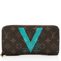 Louis Vuitton Limited Edition Monogram Canvas V Zippy Wallet (SHF-17927)