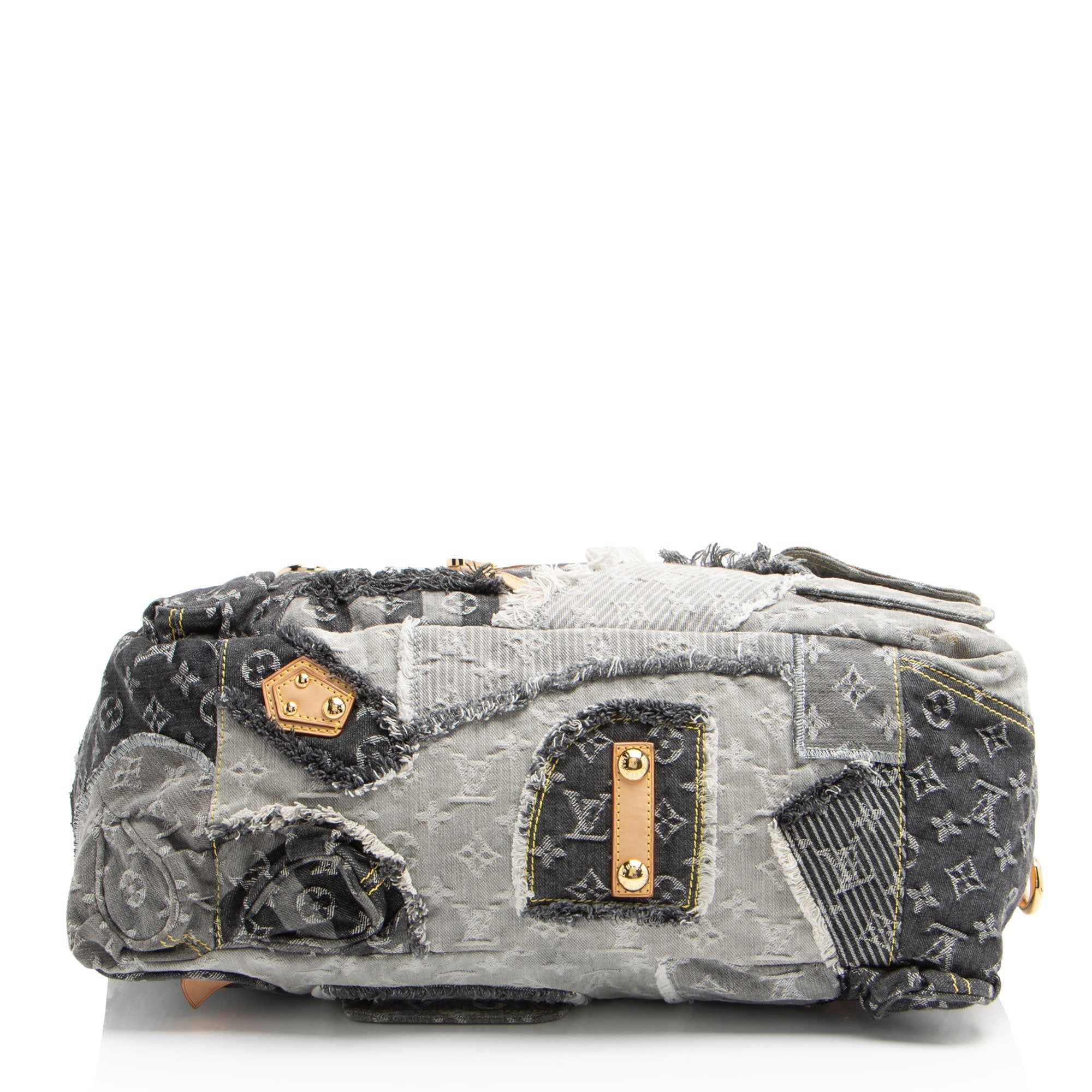 Louis Vuitton Limited Edition Monogram Denim Patchwork Cabby Tote