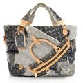 Louis Vuitton Limited Edition Monogram Denim Patchwork Cabby Tote