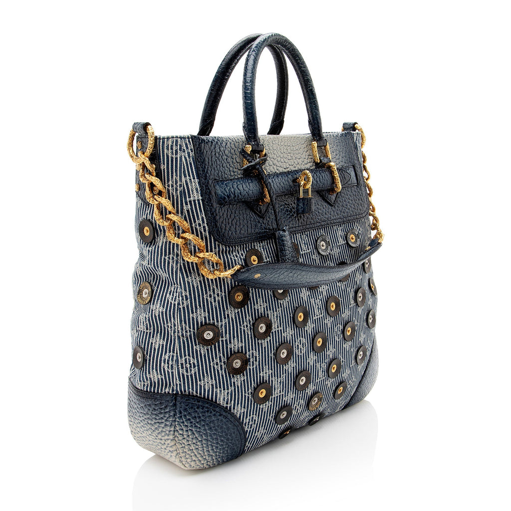 Louis Vuitton Limited Edition Monogram Denim Polka Dot Corsaire Tote