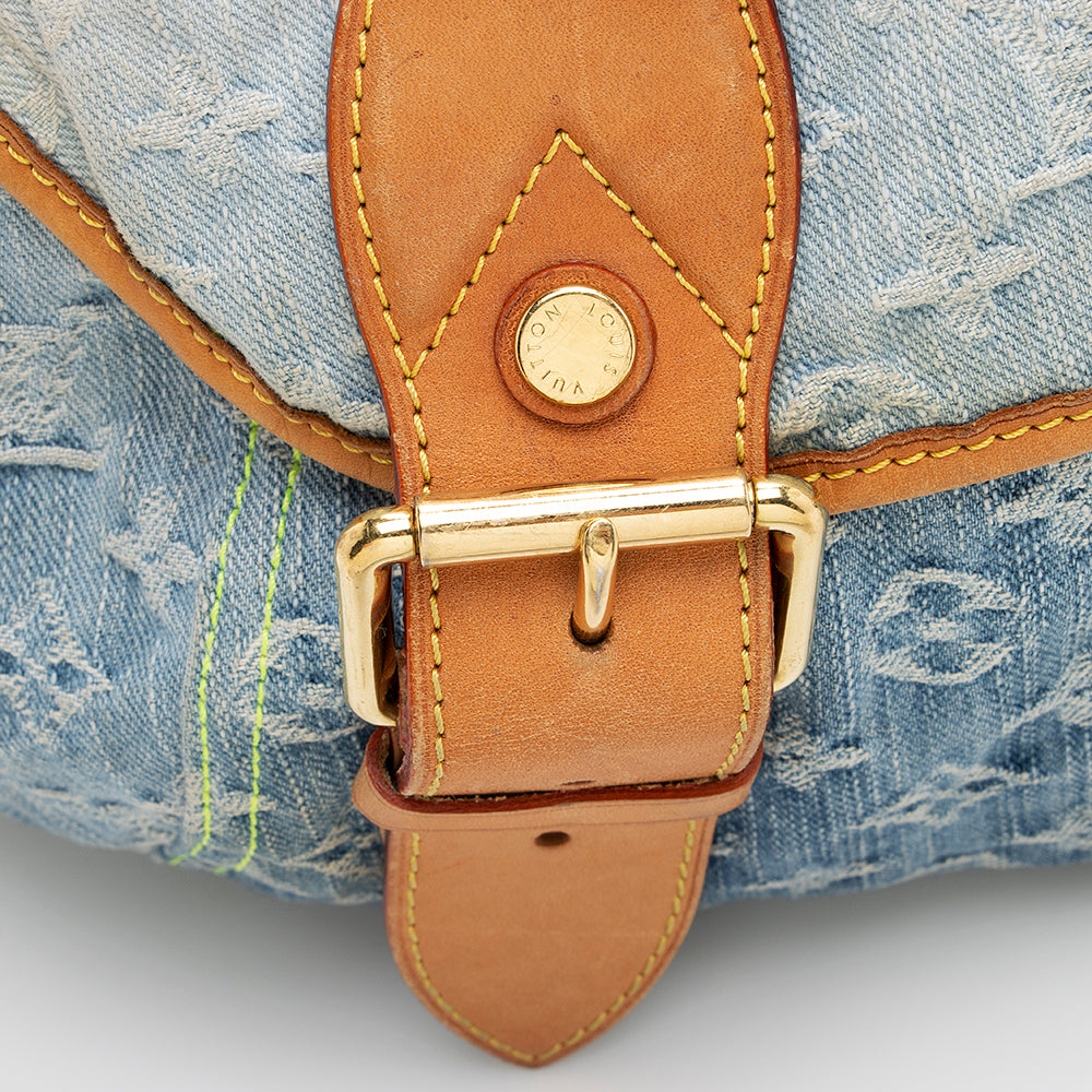 Louis Vuitton Limited Edition Monogram Denim Sunrise Hobo (SHF-21486)