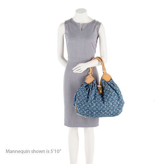 Louis Vuitton Limited Edition Monogram Denim XL Hobo (SHF-19918)