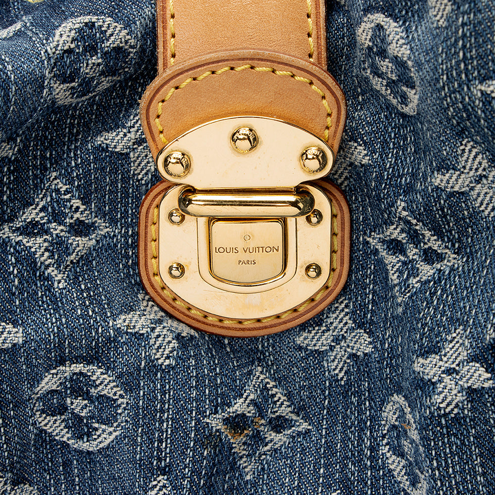 Louis Vuitton Limited Edition Monogram Denim XL Hobo (SHF-19918)