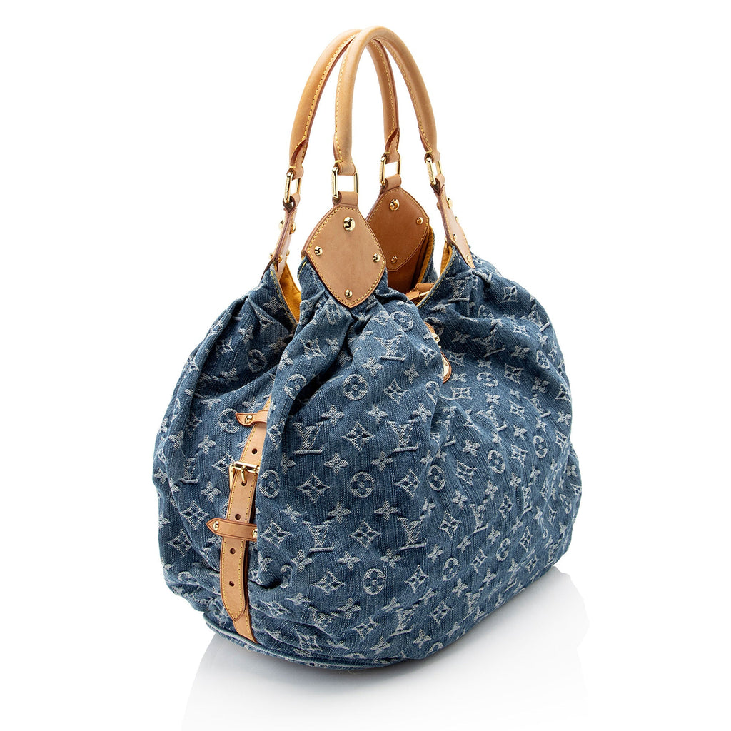 Louis Vuitton Limited Edition Monogram Denim XL Hobo (SHF-nzZZU8)