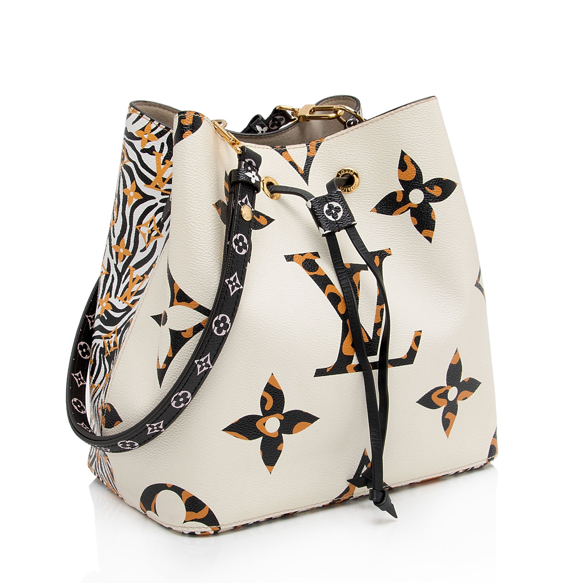 Louis Vuitton Limited Edition Monogram Giant Jungle Neonoe MM Shoulder Bag (SHF-Dk9oys)