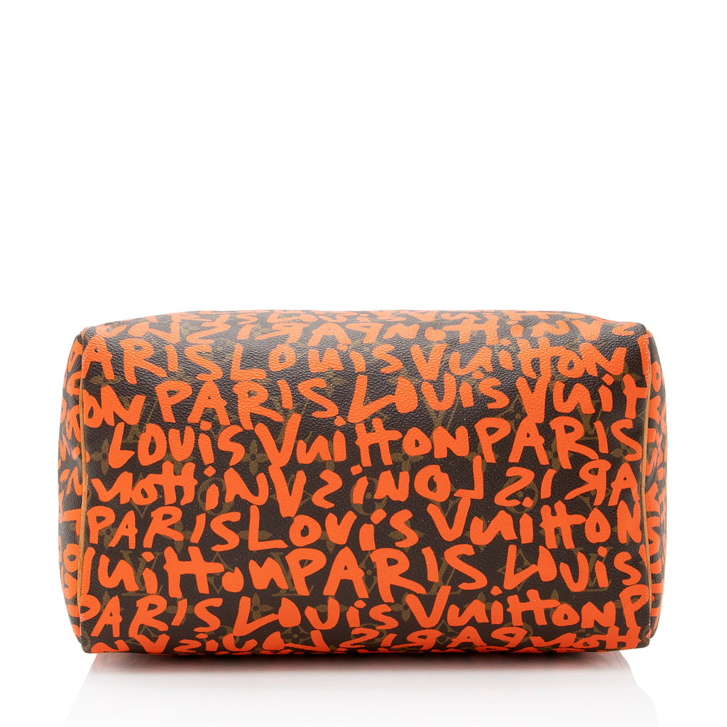 Louis Vuitton Limited Edition Monogram Graffiti Speedy 30 Satchel (SHF-22943)