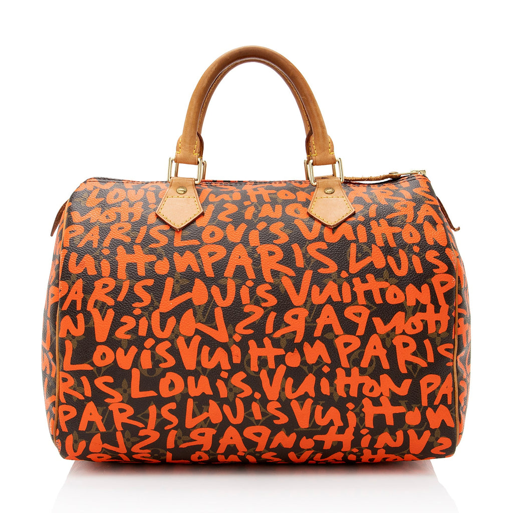 Louis Vuitton Limited Edition Monogram Graffiti Speedy 30 Satchel (SHF-22943)