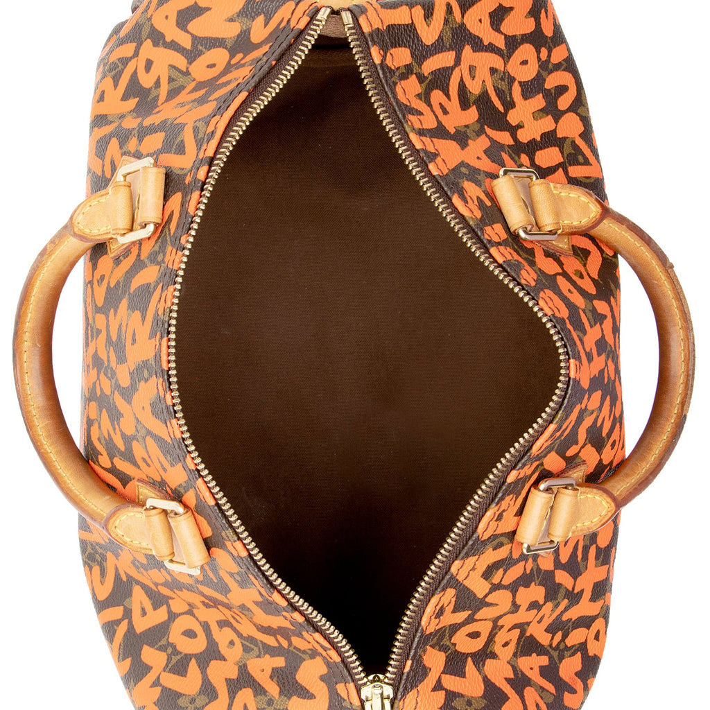 Louis Vuitton Limited Edition Monogram Graffiti Speedy 30 Satchel (SHF-22943)