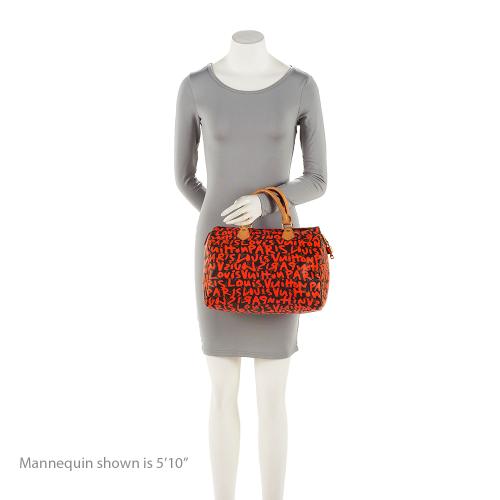 Louis Vuitton Limited Edition Monogram Graffiti Speedy 30 Satchel (SHF-22943)