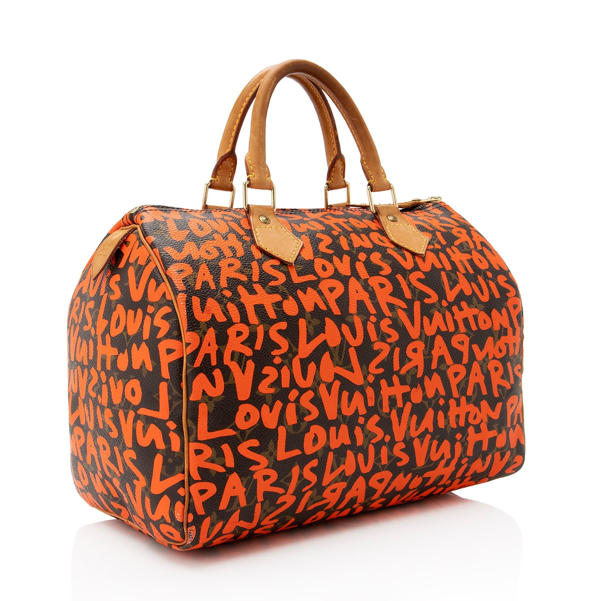 Louis Vuitton Limited Edition Monogram Graffiti Speedy 30 Satchel (SHF-22943)