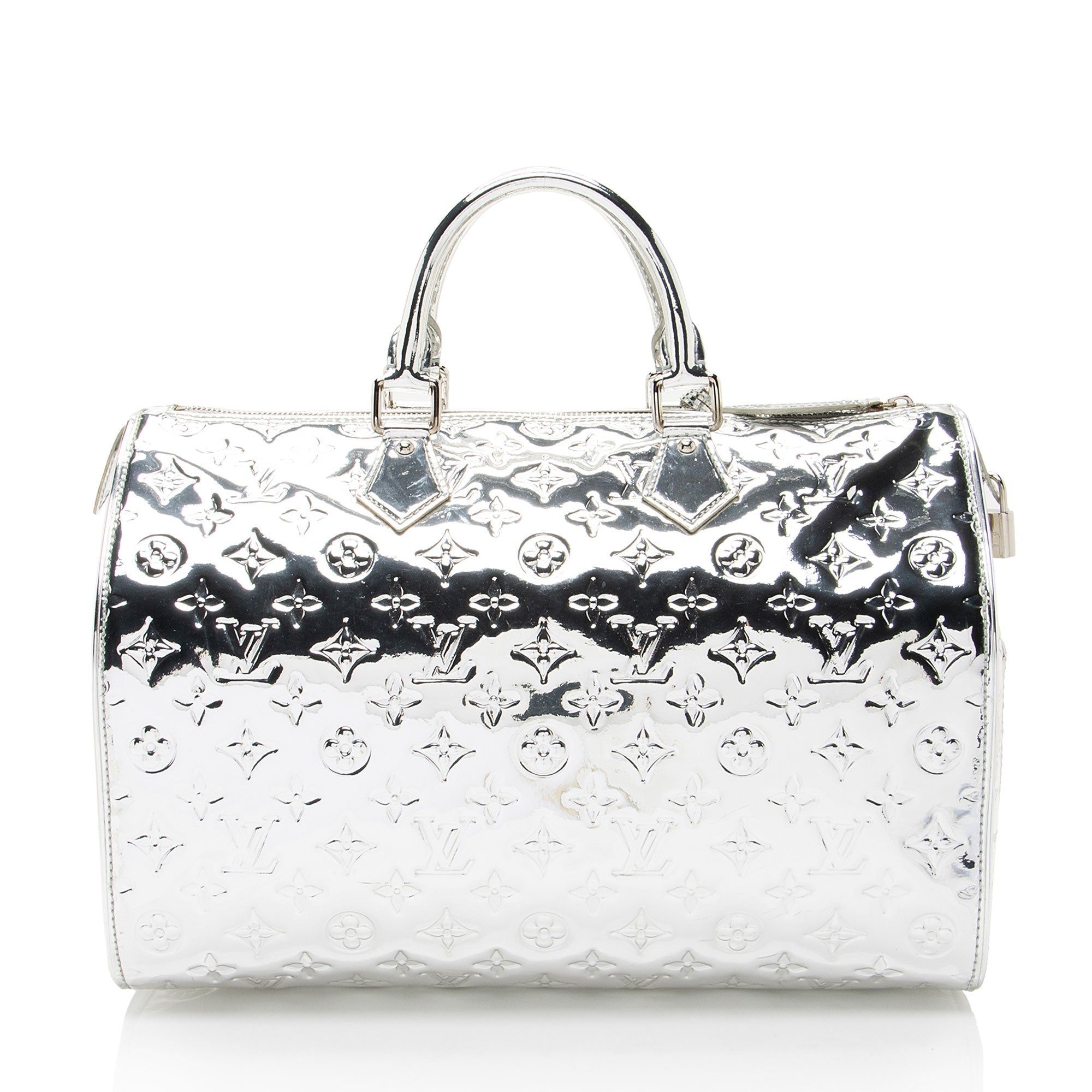 Louis Vuitton Limited Edition Monogram Miroir Speedy 35 Satchel (SHF-Ge2Emn)