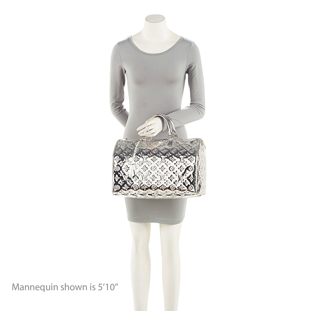 Louis Vuitton Limited Edition Monogram Miroir Speedy 35 Satchel (SHF-Ge2Emn)