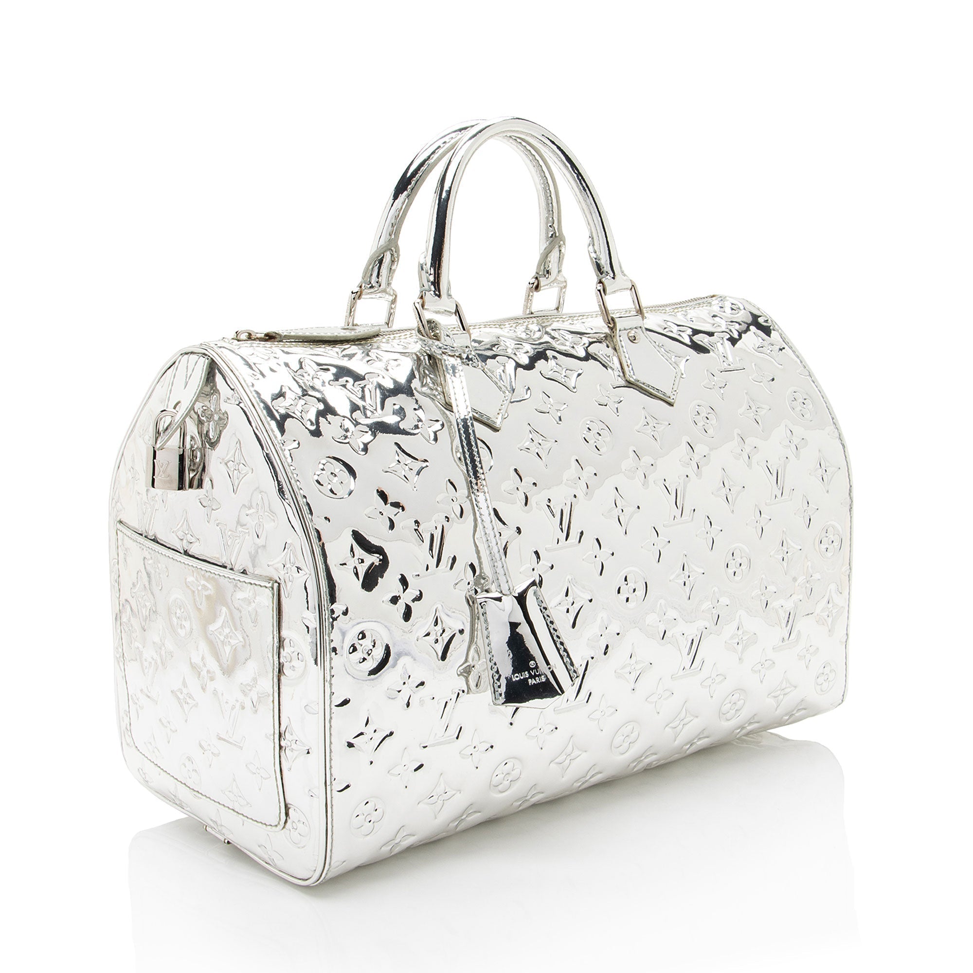 Louis Vuitton Limited Edition Monogram Miroir Speedy 35 Satchel (SHF-Ge2Emn)