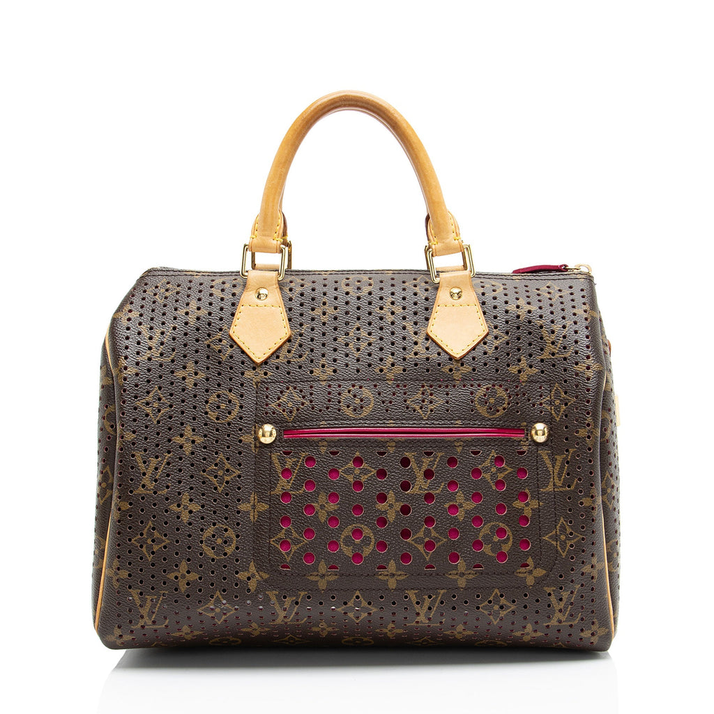 Louis Vuitton Limited Edition Monogram Perforated Speedy 30 Satchel
