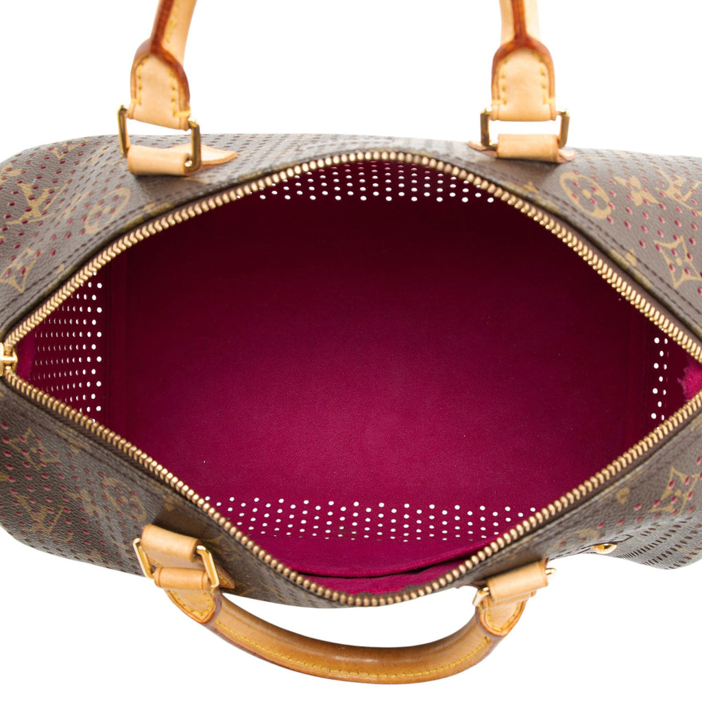 Louis Vuitton Limited Edition Monogram Perforated Speedy 30 Satchel