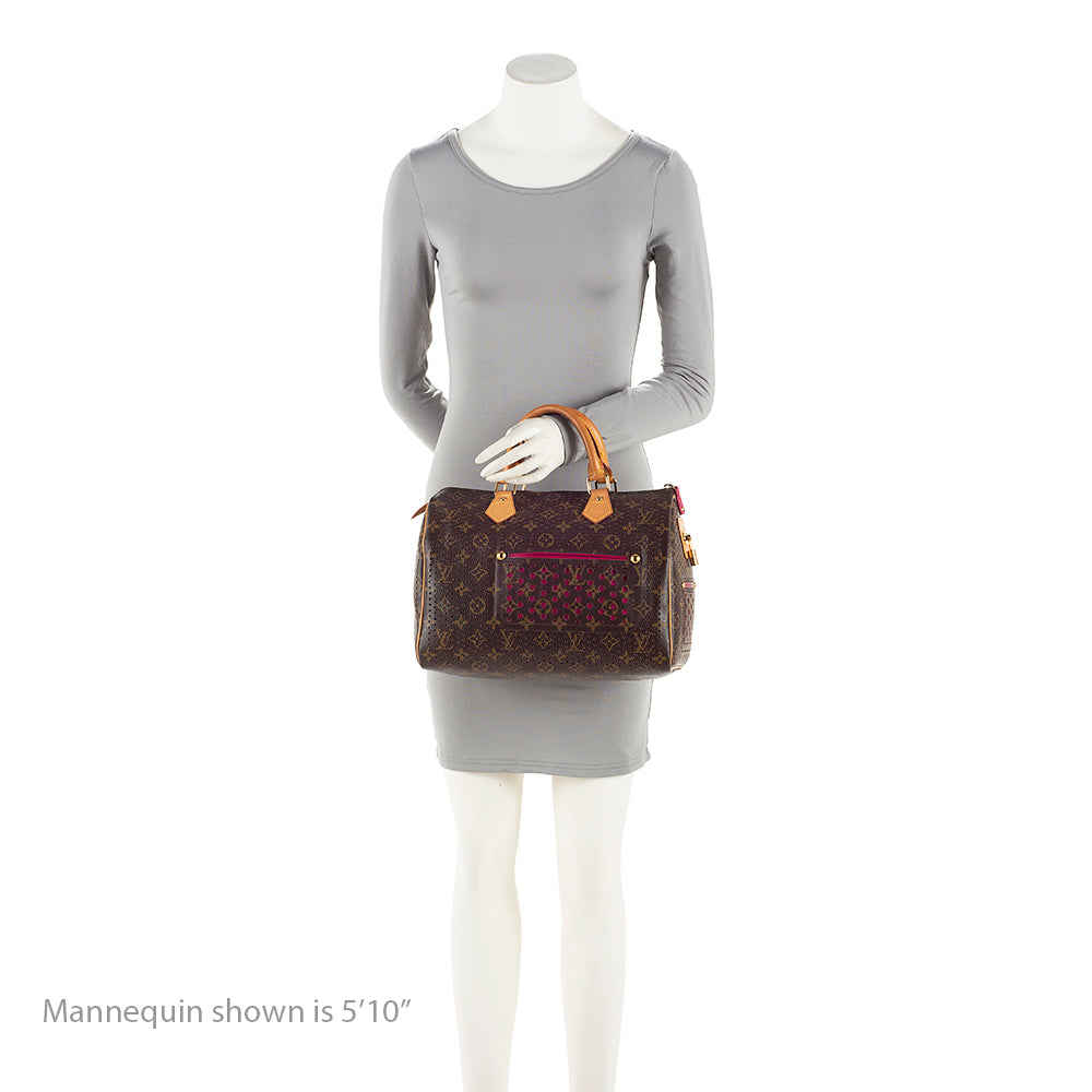 Louis Vuitton Limited Edition Monogram Perforated Speedy 30 Satchel