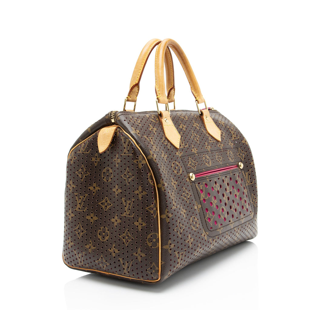Louis Vuitton Limited Edition Monogram Perforated Speedy 30 Satchel