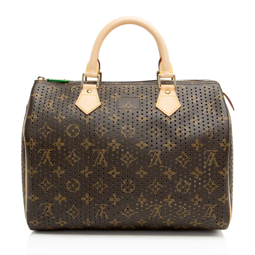 Louis Vuitton Limited Edition Monogram Perforated Speedy 30 Satchel