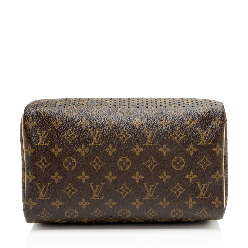 Louis Vuitton Limited Edition Monogram Perforated Speedy 30 Satchel
