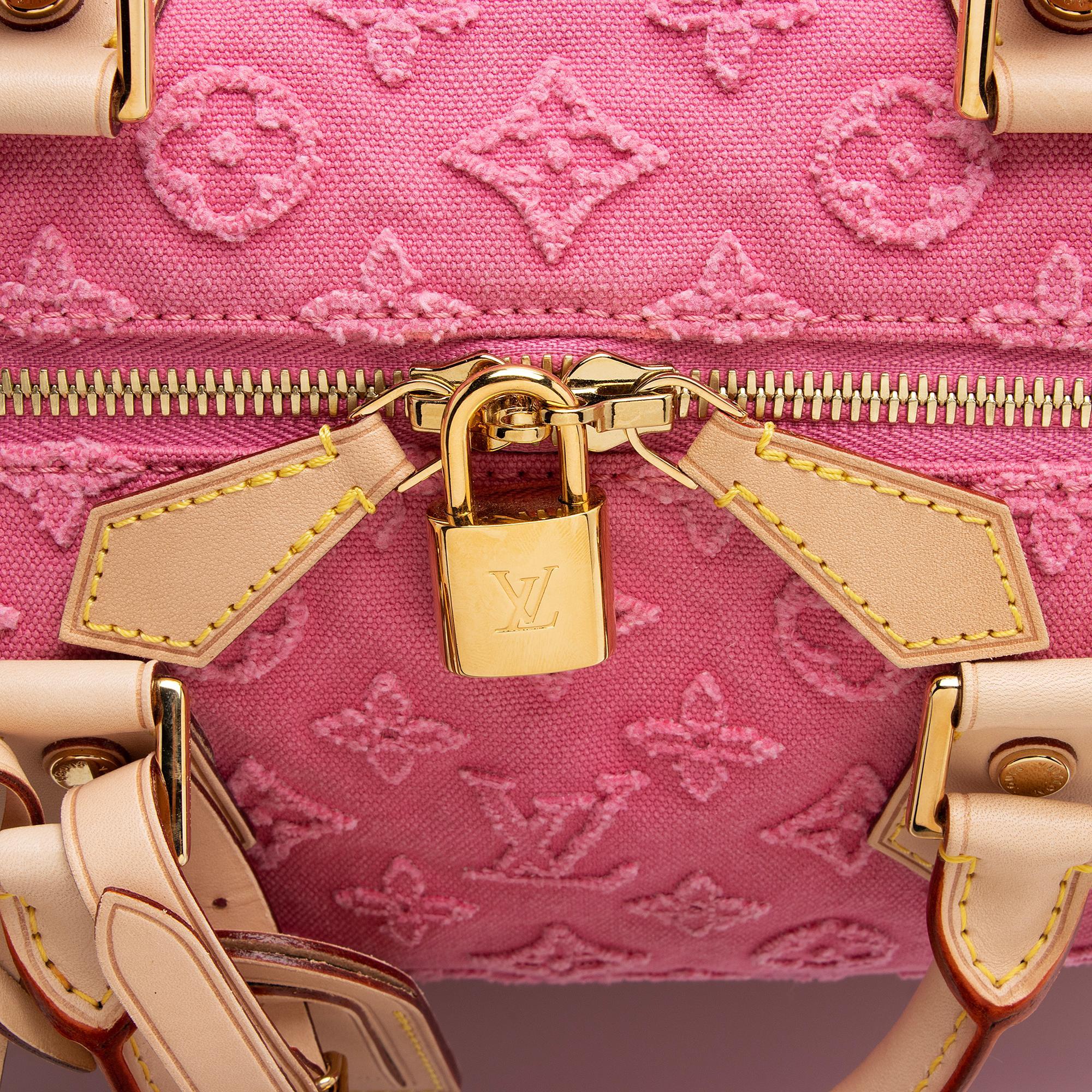 Louis Vuitton Limited Edition Monogram Stone Canvas Speedy Bandouliere 35 Satchel (SHF-khsr3j)
