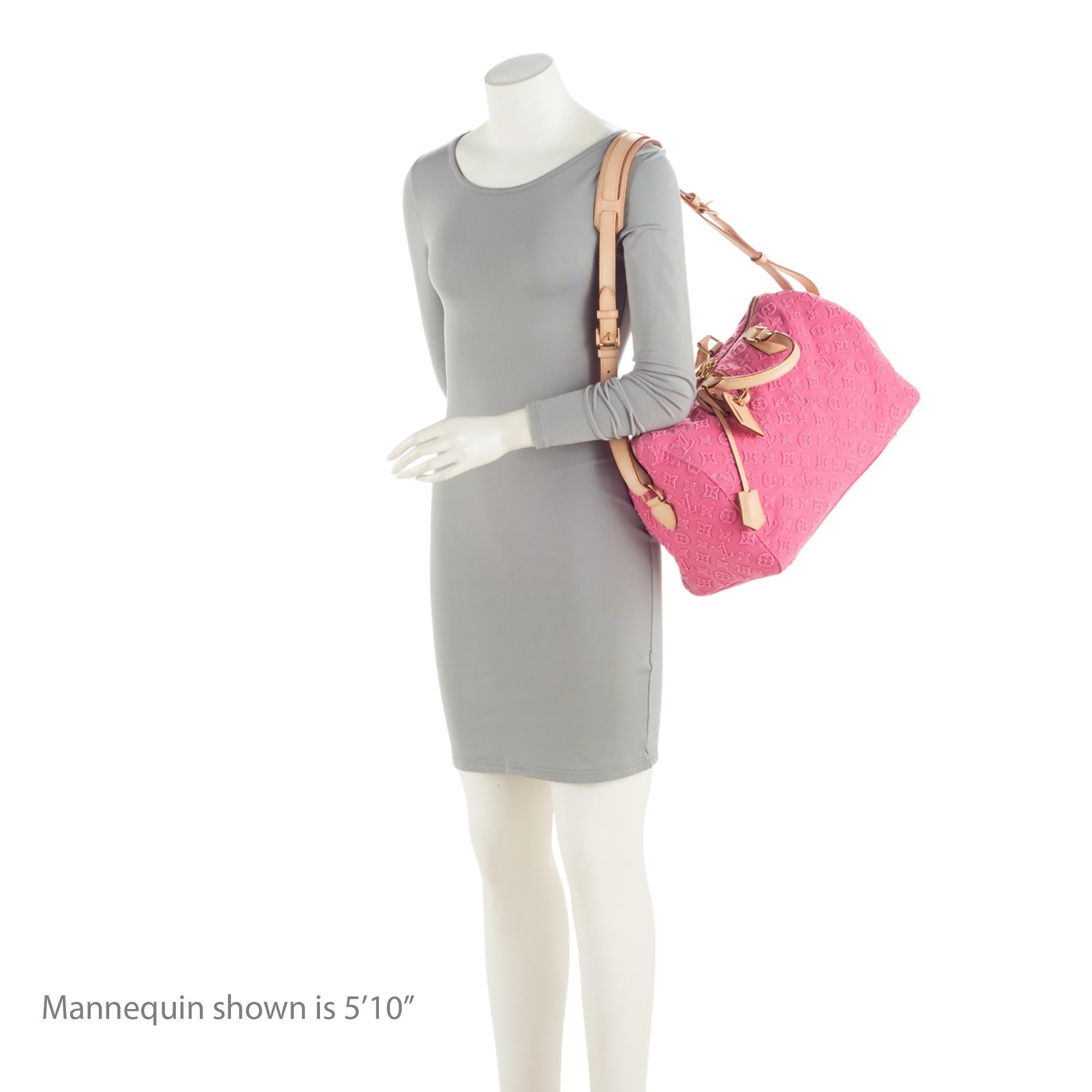 Louis Vuitton Limited Edition Monogram Stone Canvas Speedy Bandouliere 35 Satchel (SHF-khsr3j)