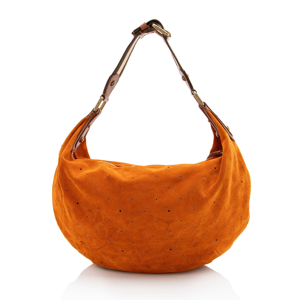 Louis Vuitton Limited Edition Monogram Suede Onatah GM Hobo (SHF-G76oTY)