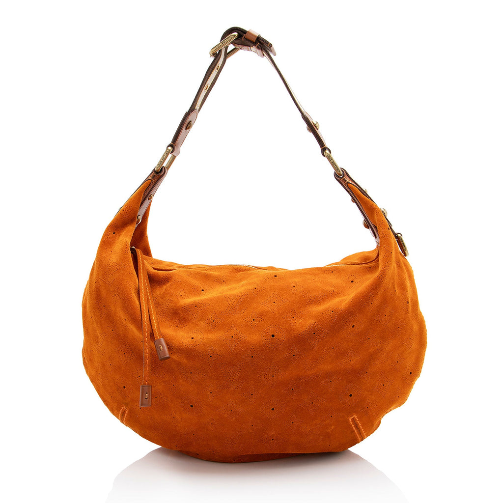 Louis Vuitton Limited Edition Monogram Suede Onatah GM Hobo (SHF-G76oTY)