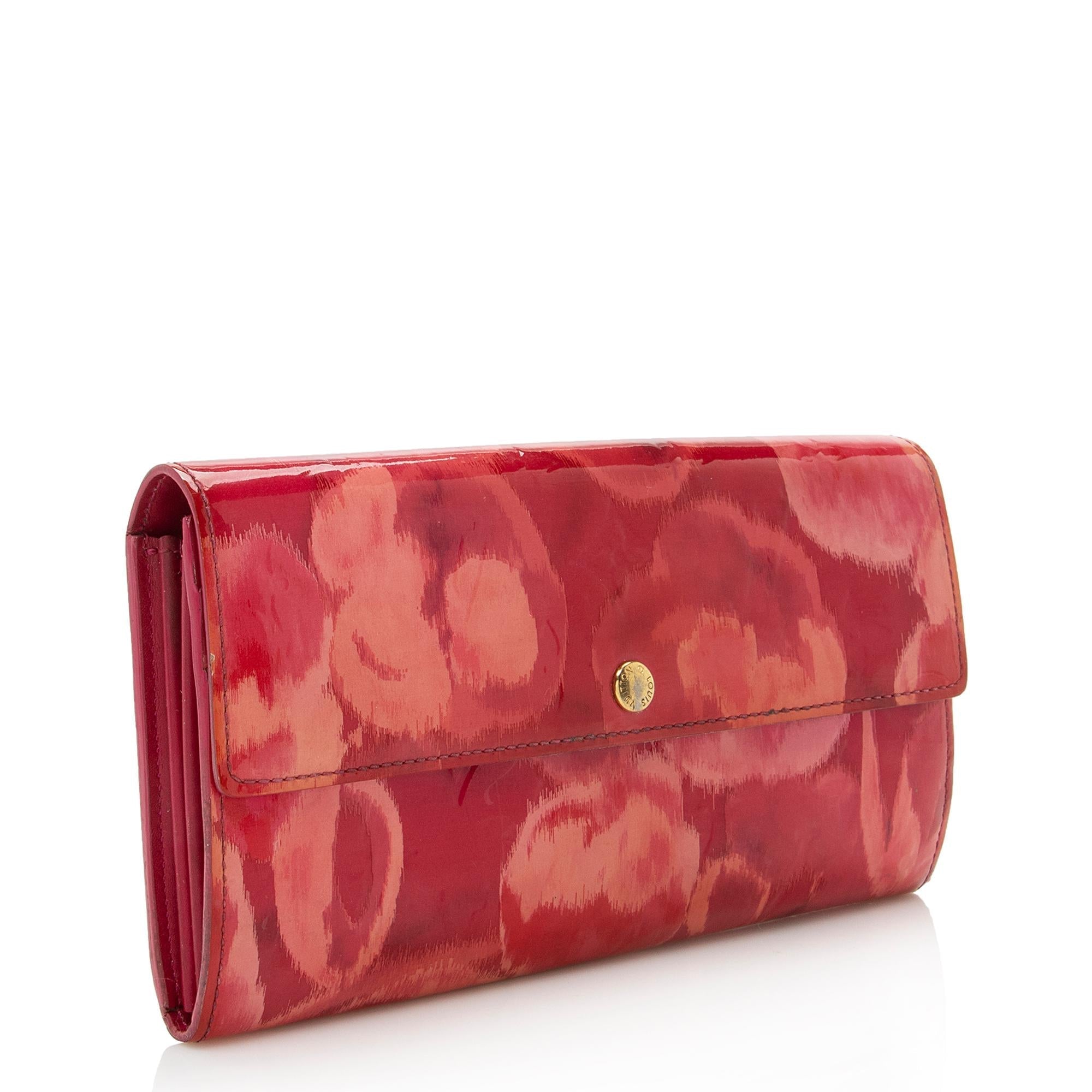 Louis Vuitton Limited Edition Monogram Vernis Ikat Sarah Wallet (SHF-22286)