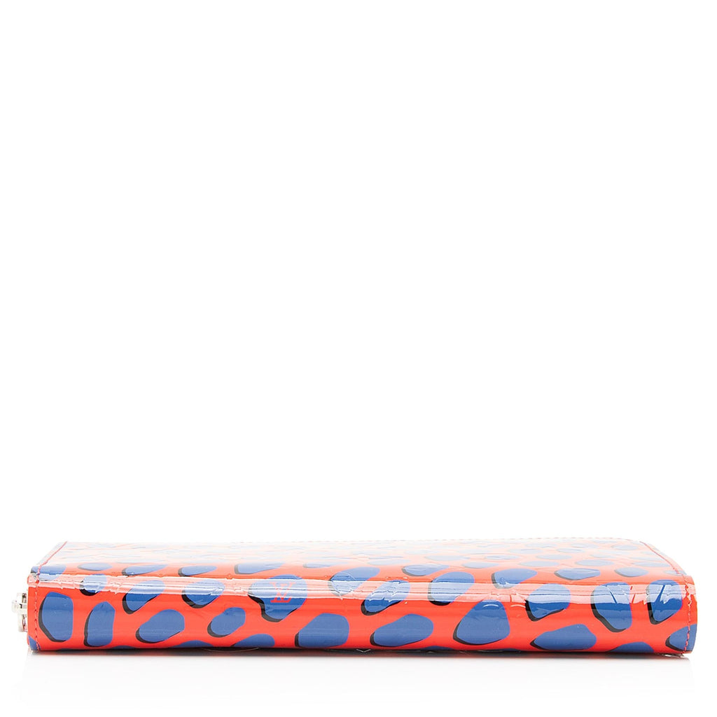 Louis Vuitton Limited Edition Monogram Vernis Jungle Dots Zippy Wallet (SHF-23936)
