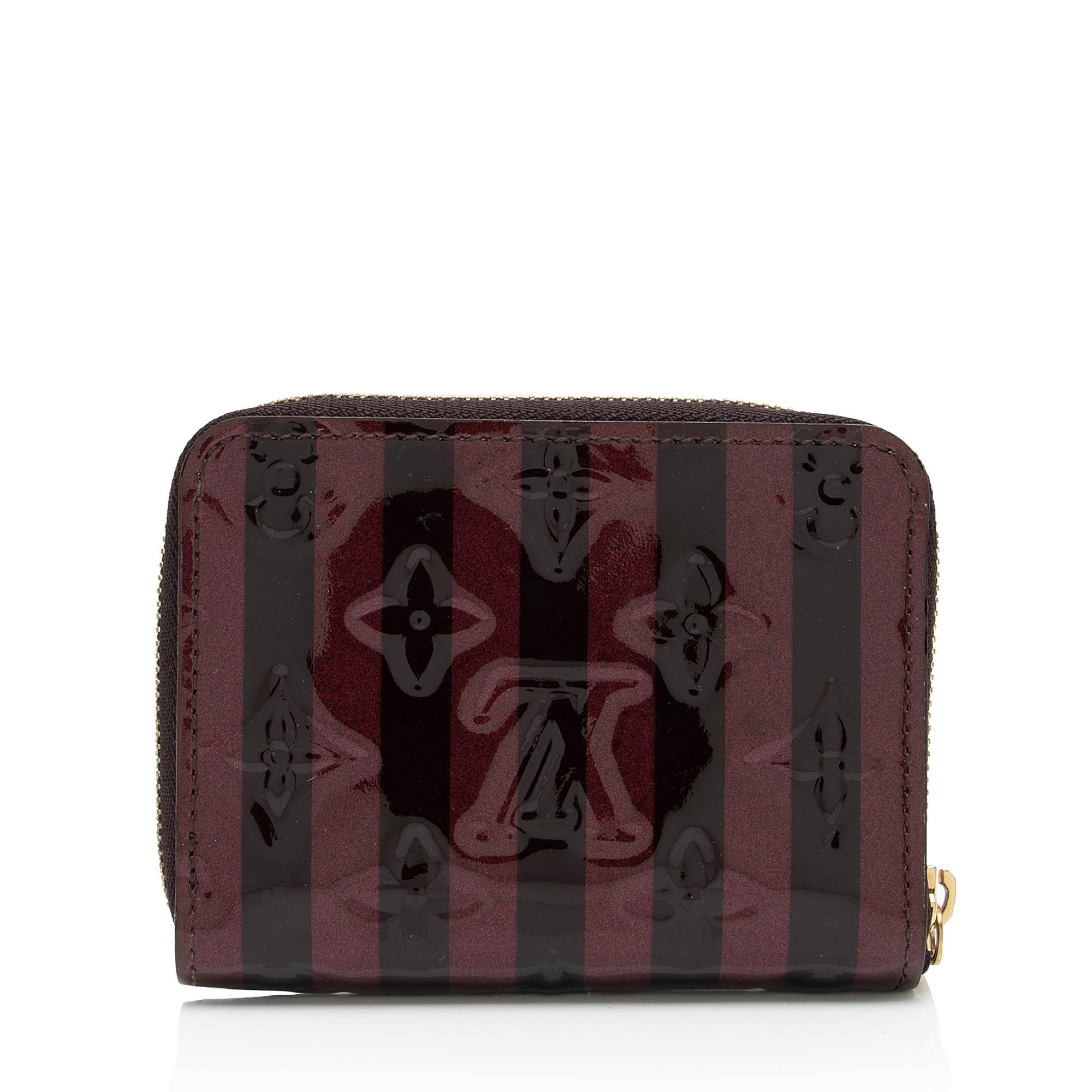 Louis Vuitton Limited Edition Monogram Vernis Rayures Zippy Coin Purse (SHF-yAyjwG)