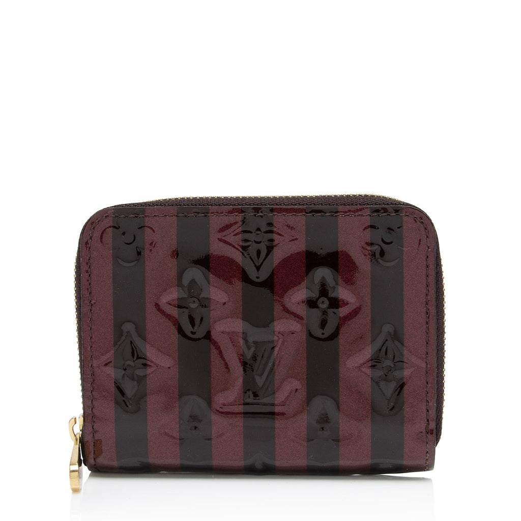 Louis Vuitton Limited Edition Monogram Vernis Rayures Zippy Coin Purse (SHF-yAyjwG)