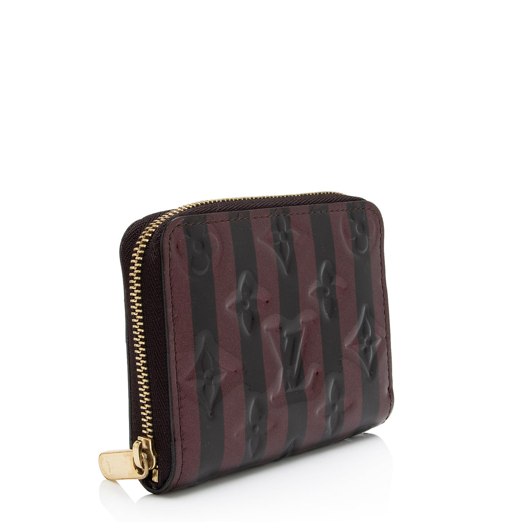 Louis Vuitton Limited Edition Monogram Vernis Rayures Zippy Coin Purse (SHF-yAyjwG)