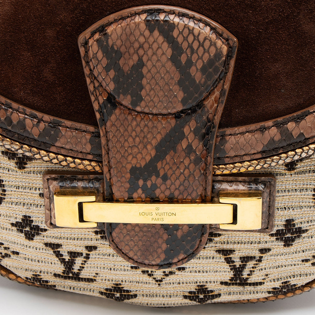 Louis Vuitton Limited Edition Python Monogram Empire Ponant Flap Shoulder Bag