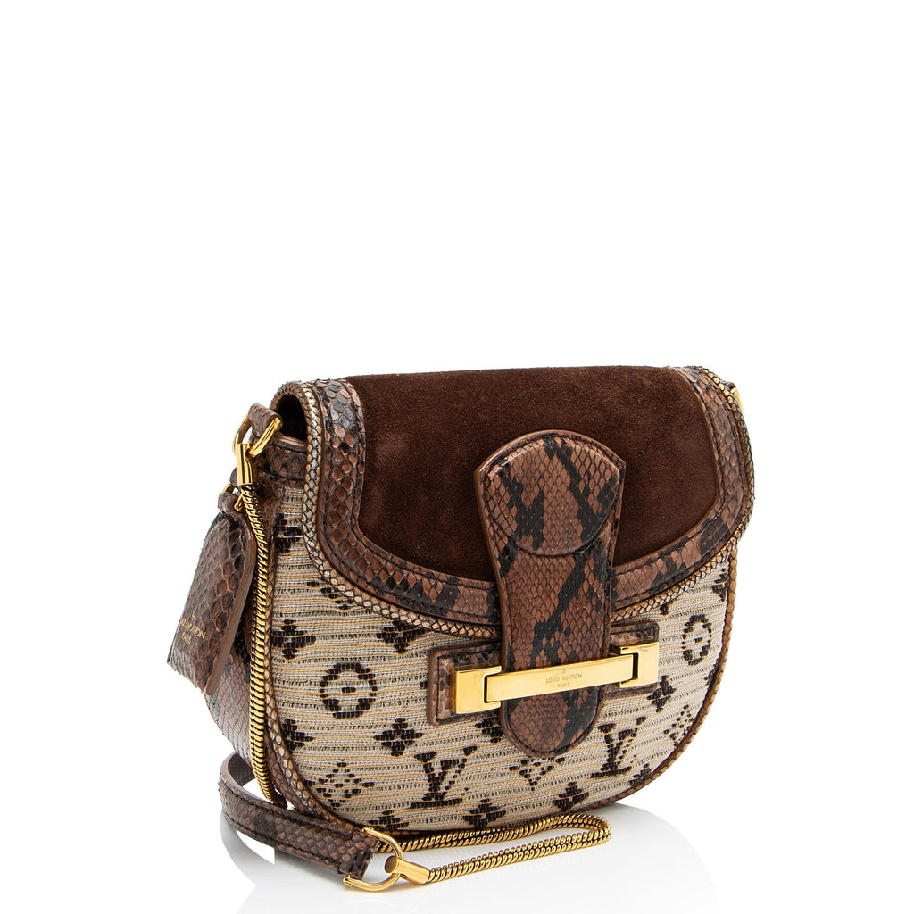 Louis Vuitton Limited Edition Python Monogram Empire Ponant Flap Shoulder Bag