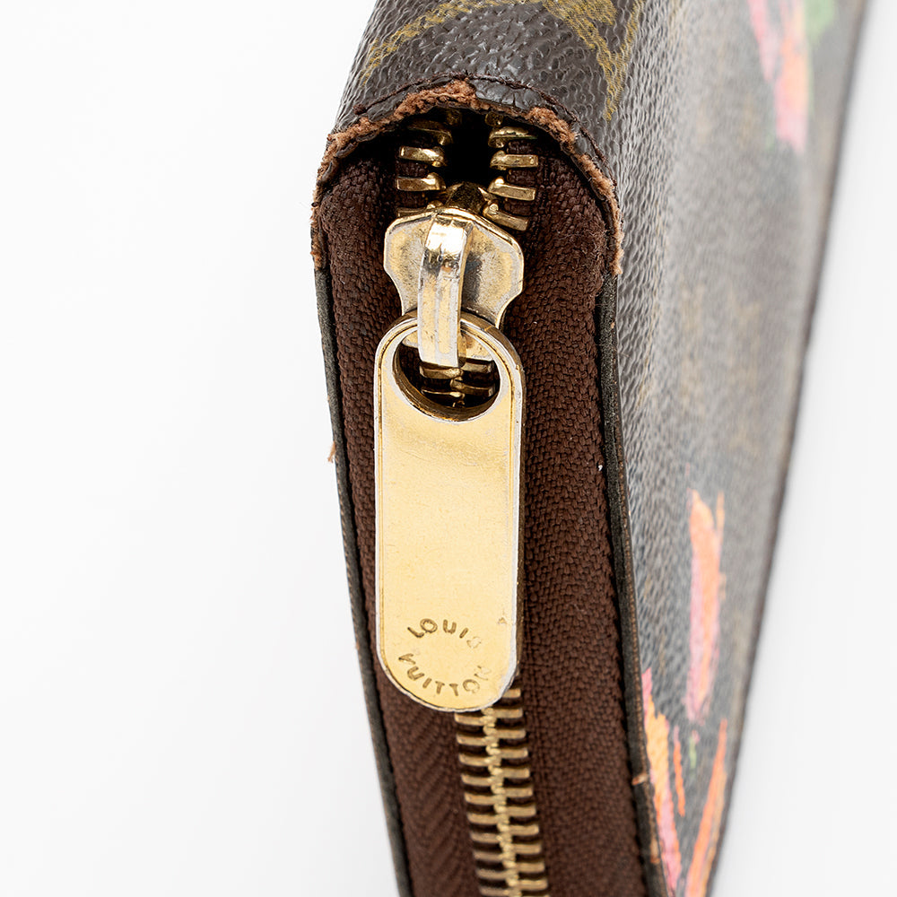 Louis Vuitton Limited Edition Monogram Roses Zippy Wallet (SHF-15275)