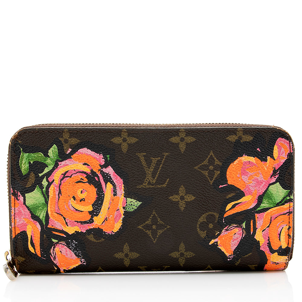 Louis Vuitton Limited Edition Monogram Roses Zippy Wallet (SHF-15275)