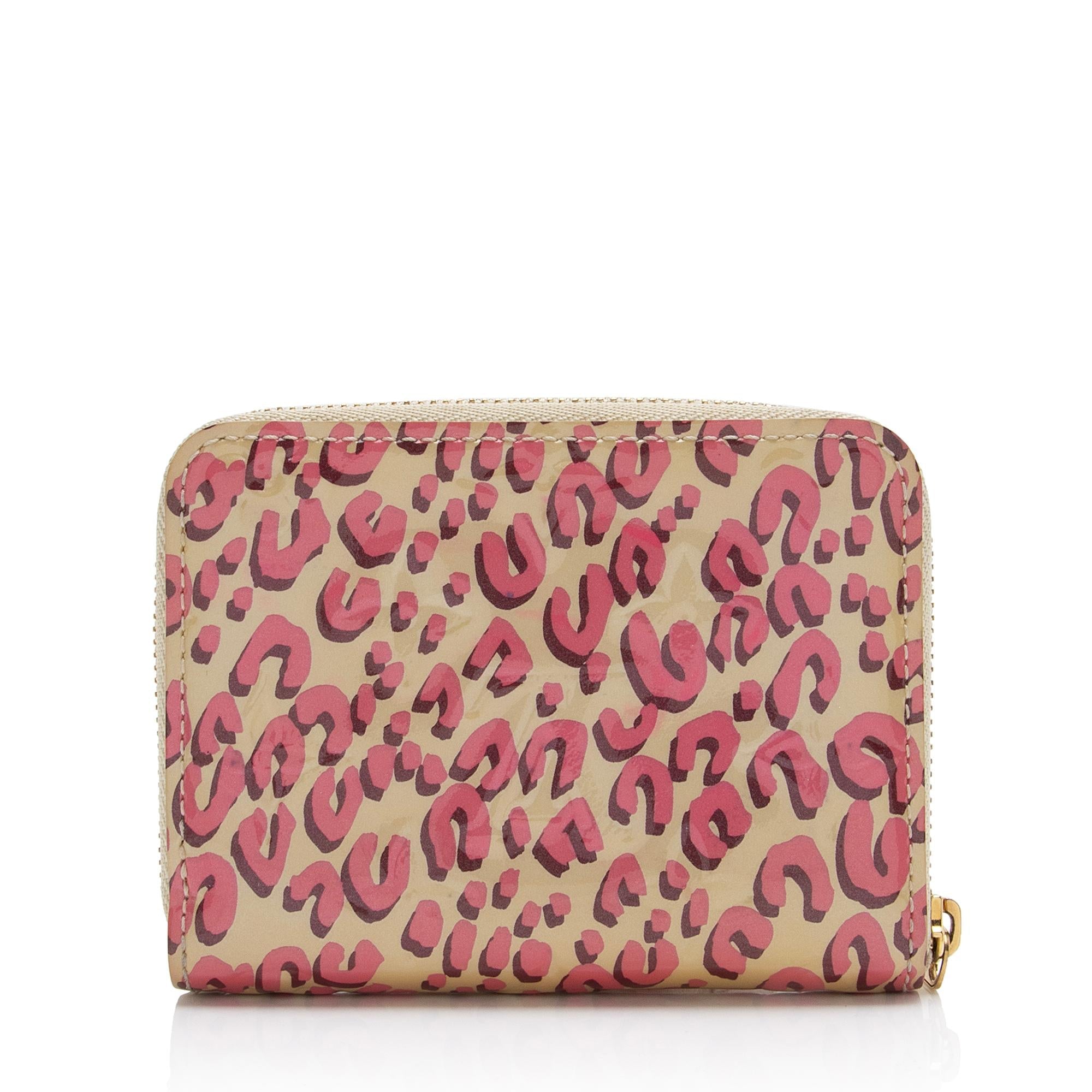 Louis Vuitton Limited Edition Stephen Sprouse Monogram Vernis Leopard Zippy Coin Purse (SHF-23584)