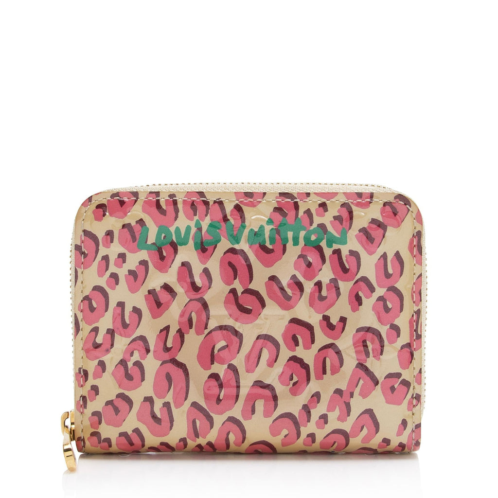 Louis Vuitton Limited Edition Stephen Sprouse Monogram Vernis Leopard Zippy Coin Purse (SHF-23584)