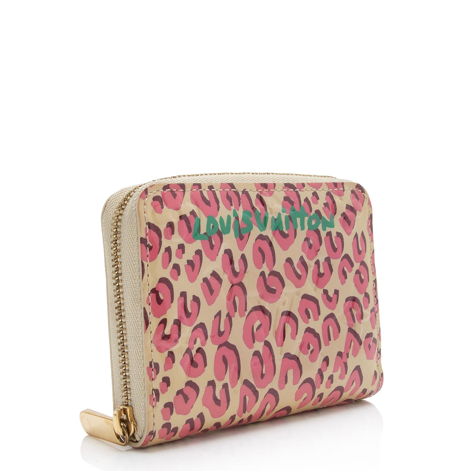 Louis Vuitton Limited Edition Stephen Sprouse Monogram Vernis Leopard Zippy Coin Purse (SHF-23584)