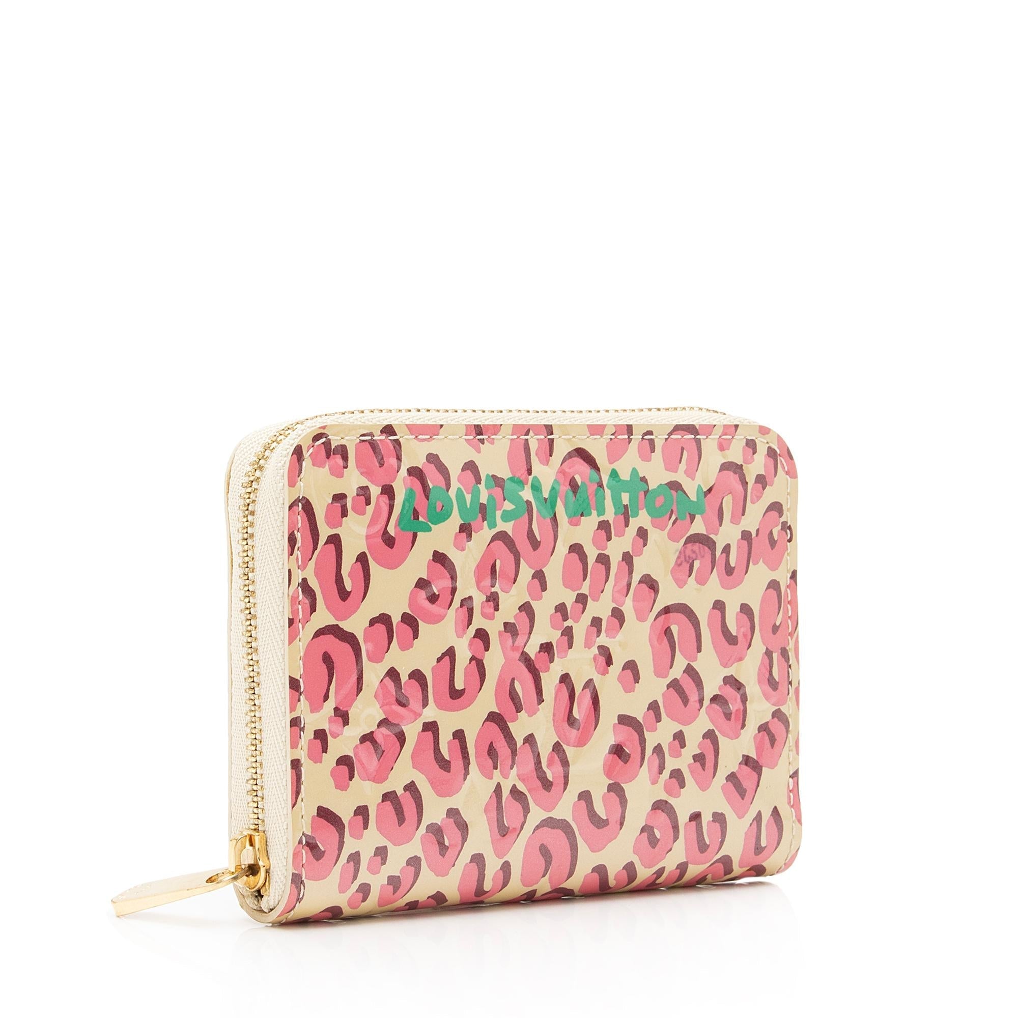 Louis Vuitton Limited Edition Stephen Sprouse Monogram Vernis Leopard Zippy Coin Purse (SHF-23865)