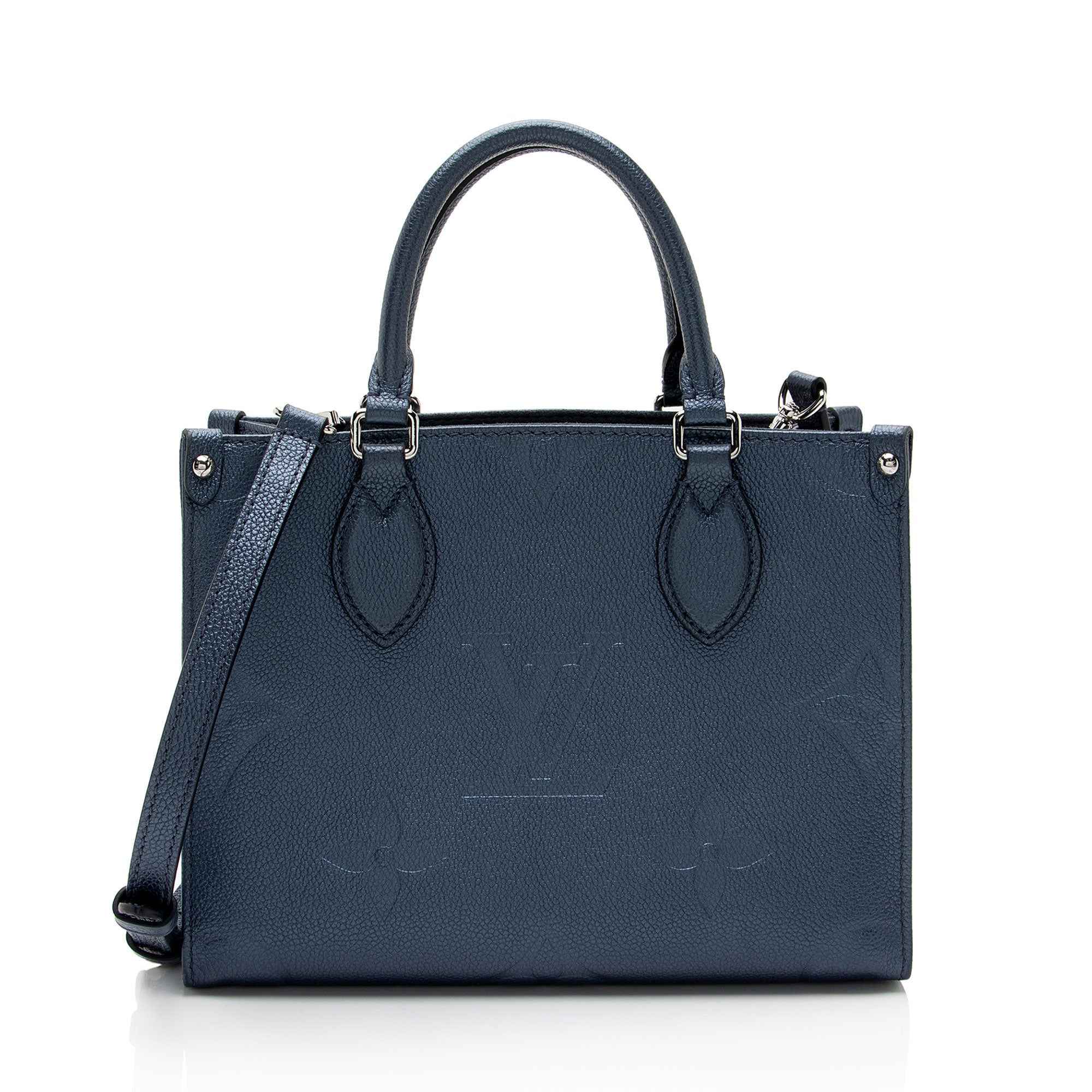 Louis Vuitton Metallic Giant Monogram Empreinte Onthego PM Tote (SHF-2DZXYF)